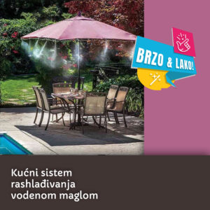 Sistem za rashlađivanje terase - Vodena magla (Jet Spray)